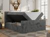 Boxspringbett, Doppelbett mit zwei Bettkästen und hohem Kopfteil aus Cordstoff - TILIANO DUO - 140 x 200 cm - Grau Cord - H3 Bild 4