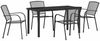 vidaXL Garten Essgruppe 5 pcs Anthrazit Pulverbeschichteter Stahl 3379284 Bild 2