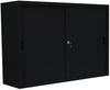 Großer Schiebetürenschrank Schiebetüren Büro Aktenschrank Sideboard aus Stahl Schwarz 1090 x 1600 x 450 mm (Höhe x Breite x Tiefe) 550159 Bild 2