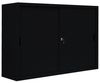 Großer Schiebetürenschrank Schiebetüren Büro Aktenschrank Sideboard aus Stahl Schwarz 1090 x 1600 x 450 mm (Höhe x Breite x Tiefe) 550159 Bild 3