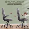 Ergonomischer Bürostuhl mit hoher Rückenlehne und Neigungsfunktion, Stoff Grau Bild 5
