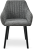 GOEURVANT 1381 Esszimmerstühle 4er-Set, Chenille - Schiefergrau Bild 4