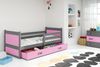 BMS Kinderbett Rico Graphit Rosa mit Bettkasten und 2 Matratzen Bild 4