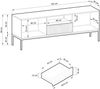 Selsey „Vellore“ TV-Lowboard mit Schublade und schwarzem Gestell, Eiche Vicenza Optik, 154 cm Bild 5
