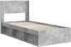 vidaXL Bettgestell mit Stauraum und Kopfteil Betongrau 90x190 cm 3414262 Bild 4