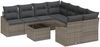 vidaXL Sofa Set mit Kissen mit Kissen 9 pcs Grau Poly Rattan 3346659 Bild 2