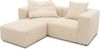 DOMO. collection Ecksofa 800011, kleine Modul-Couch in L-Form, individuell kombinierbar, Cord Sofa, Polsterecke, Eckcouch, Polstergarnitur 216 x 193 x 69 (BxTxH), creme Bild 3