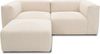 DOMO. collection Ecksofa 800011, kleine Modul-Couch in L-Form, individuell kombinierbar, Cord Sofa, Polsterecke, Eckcouch, Polstergarnitur 216 x 193 x 69 (BxTxH), creme Bild 5