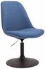 CLP 4er Set Esszimmerstühle Maverick Stoff drehbar und stufenlos verstellbar,blau schwarz Bild 2