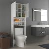 vidaXL Waschmaschinenschrank Hochglanz-Weiß 64 x 25,5 x 190 cm [808428] Bild 4