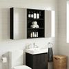 vidaXL Badezimmer-Wandschrank mit Regal Schwarze Eiche 40 x 10 x 50 cm 889344 Bild 5