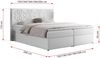 Boxspringbett, Doppelbett mit Multipocket-Matratzen und Topper, dekoratives Kopfteil - LEILA - 180 x 200 cm - Weiß Kunstleder - H3 Bild 5