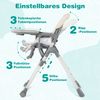 Hochstuhl Baby klappbar Kinderhochstuhl mit Liegenfunktion &verstellbaren Höhen Beige Bild 5