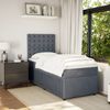 vidaXL Boxspringbett mit Matratze Dunkelgrau 90x190 cm Samt 3294527 Bild 5