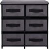 vidaXL Schrank mit 6 Schubladen 55×29×55 cm Grau Stahl 288322 Bild 3