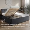 Home Collective Polsterbett Bett mit Stauraum, verstellbarem Lattenrost, viele Größen (Größen: 100x200 120x200 140x200 160x200 180x200 200x200, hochwertiger Strukturstoff, made in Germany), modernes Design mit hochwertigem Strukturstoff 180x200 cm, Ant... Bild 3