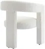 Vente-unique - FAVINA Sessel Stoff Weiß - B 59 cm x H 75 cm x L 64 cm Bild 4