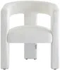 Vente-unique - FAVINA Sessel Stoff Weiß - B 59 cm x H 75 cm x L 64 cm Bild 2