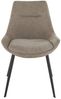 Signature Set mit 6 Stühlen aus taupefarbenem Stoff L62 cm - COLOMBE - Beige Bild 3