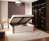 FDM Stauraumbett mit Bettkasten und Lattenrost 120x200, 140x200, 160x200 und 180x200cm (MADE IN EU - Gästebett Tagesbett Kinderbett belastbar bis 400kg - viel Stauraum, ideal für Paare, in Weiß-Natur oder Weiß-Grau), Metallrahmen mit hydraulischer Klap... Bild 2