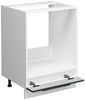 Herdumbauschrank Fame-Line Dunkelblau Hochglanz 60 cm , AP Eiche Vicco Bild 4