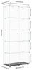 Simurq Glasvitrine Standvitrinen mit LED-Beleuchtung, Modern Glas Vitrinenschrank (1-St,Glas Vitrine mit 2 Glastür und 5 Lagen,Standvitrine mit Schloss) Modern Glasvitrinen,Sammelvitrine aus Glas Bild 2