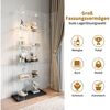 Simurq Glasvitrine Standvitrinen mit LED-Beleuchtung, Modern Glas Vitrinenschrank (1-St,Glas Vitrine mit 2 Glastür und 5 Lagen,Standvitrine mit Schloss) Modern Glasvitrinen,Sammelvitrine aus Glas Bild 3