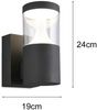 2er Set LED Außenwandleuchten Anthrazit zur Reihenschaltung geeignet, Höhe 24cm Bild 4