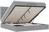 vidaXL Ottoman-Bett mit Matratzen & LEDs Hellgrau 200x200 cm Stoff 3314114 Bild 2