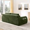 Flieks 2-Sitzer Sofa mit USB-Ladeanschluss & Seitentasche, hochfedernder Schaumstoff, Samt, Grün Bild 3