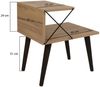 Dmora Nachttisch Newton, Niedrige Kommode, Tisch, Multifunktionaler Nachttisch, 50x40h55 cm, Eiche Bild 3