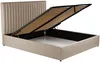 Vente-unique - Bett mit Bettkasten - 160 x 200 cm mit Kopfteil - Stoff - Grau - SARAH Bild 2