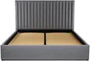 Vente-unique - Bett mit Bettkasten - 160 x 200 cm mit Kopfteil - Stoff - Grau - SARAH Bild 5
