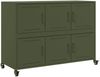 vidaXL Sideboard Olivgrün 100,5x39x72 cm Stahl 846744 Bild 2