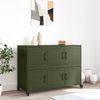 vidaXL Sideboard Olivgrün 100,5x39x72 cm Stahl 846744 Bild 3
