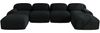 U-Sofa, Modulares ohne Montage atmungsaktiver Cordstoff 32D hochelastische Polsterung extra-breite Armlehnen haustierfreundlich und ergonomisch für Wohnzimmer und Schlafzimmer, Cordstoff, Black Bild 4