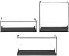 Wandregal >Ulmo< (3er-Set) in Schwarz, Stahl - 16x50x5 - 18x40x25 - 20x55x40 (B/H/T) Bild 3