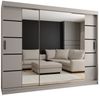 ABIKS MÖBEL Schwebetürenschrank RUBINO V 250 Schlafzimmerschrank mit Schiebetüren Kleiderstange Regale Bild 3