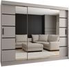 ABIKS MÖBEL Schwebetürenschrank RUBINO V 250 Schlafzimmerschrank mit Schiebetüren Kleiderstange Regale Bild 4
