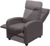 Fernsehsessel HWC-F76, Relaxsessel Sessel Liegesessel, Liegefunktion verstellbar Stoff/Textil ~ grau-braun Bild 4