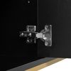 Sideboard 150 x 40 x 80 cm in Schwarz mit Metallfüßen, 4 Türen und verstellbaren Einlegeböden Bild 5