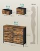 SONGMICS Kommode mit 5 Schubladen, Schubladenschrank mit Metallgestell, 98,7 x 30 x 74,7 cm, Tan Bild 5
