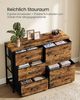 SONGMICS Kommode mit 5 Schubladen, Schubladenschrank mit Metallgestell, 98,7 x 30 x 74,7 cm, Tan Bild 3