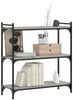 vidaXL Bücherregal 3 Böden Grau Sonoma 80x30x86 cm Holzwerkstoff 837670 Bild 3