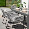 HOME DELUXE Gartenstuhl mit Armlehnen aus Seilgeflecht BALERO Hellgrau - 10er Set Bild 3