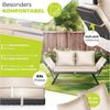 KESSER® Gartenbank Polyrattan Luna mit Liegefunktion Gartensofa 4-in-1 Verstellfunktion Gartencouch Wetterfest, Balkonsofa Verstellbare Armlehnen, Extra Dicke & Weiche Polster, Garten/Balkon/Terrasse Schwarz / Beige Bild 2