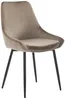 Vente-unique - MASURIE Stuhl SamtStoff Schokoladenbraun - B 56 cm x H 85,5 cm x L 49 cm Bild 4