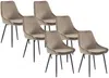 Vente-unique - MASURIE Stuhl SamtStoff Schokoladenbraun - B 56 cm x H 85,5 cm x L 49 cm Bild 2