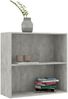 vidaXL Bücherregal 2 Fächer Betongrau 80x30x76,5 cm Holzwerkstoff 801003 Bild 5