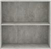vidaXL Bücherregal 2 Fächer Betongrau 80x30x76,5 cm Holzwerkstoff 801003 Bild 3